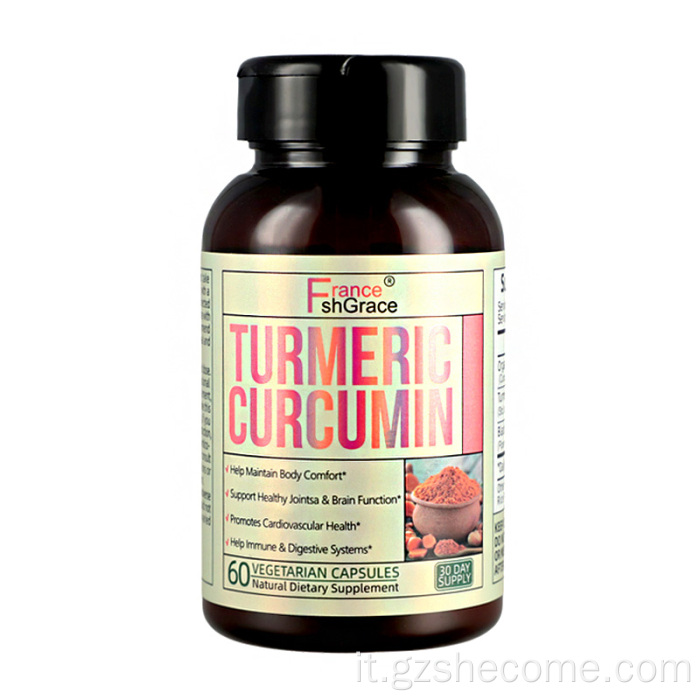 Capsule di curcuma Benefici antiossidanti Capsule di curcumina